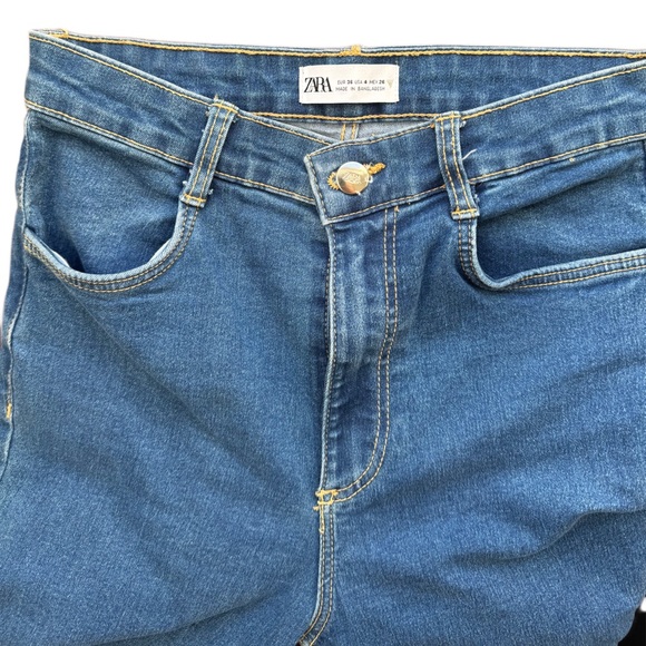 Zara blue skinny jeans stretchy size USA 4 EUR 36 - Picture 3 of 6